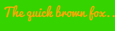 Image with Font Color FFA805 and Background Color 35D400